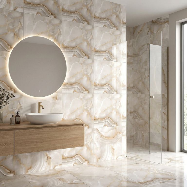 Cerámica Marmolizada lisa Venecia Beige 45x45cm 2.23 m2