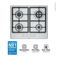 Bosch - Encimera a Gas 4 Platos PGH6B5K90