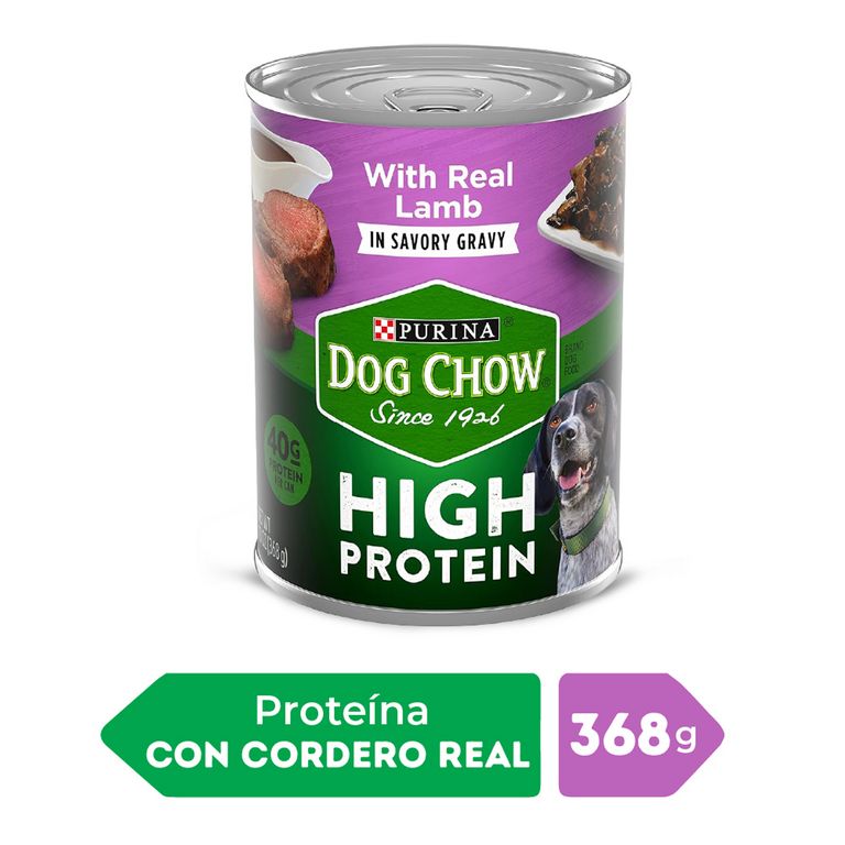 Dog Chow Alimento Húmedo para Perro Adulto Sabor Cordero 368 gr