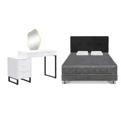 undefined - Combo Dormitorio Acqua 2 Plazas + Tocador Colac