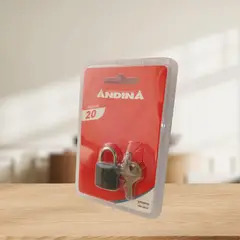 ANDINA - Candado Andina Modelo A20 en Blíster