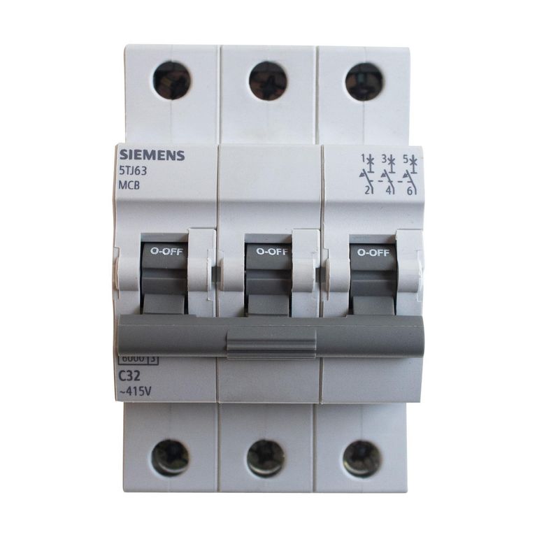 Interruptor Termomagnetico SIEMENS 3x32A 10Ka 220V CurvaC IEC60898