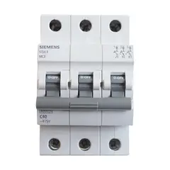 undefined - Interruptor Termomagnetico SIEMENS 3x40A 10Ka 220V CurvaC IEC60898