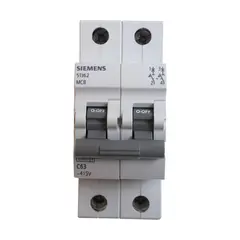 SIEMENS - Interruptor Termomagnetico SIEMENS 2x63A 10Ka 220V CurvaC IEC60898