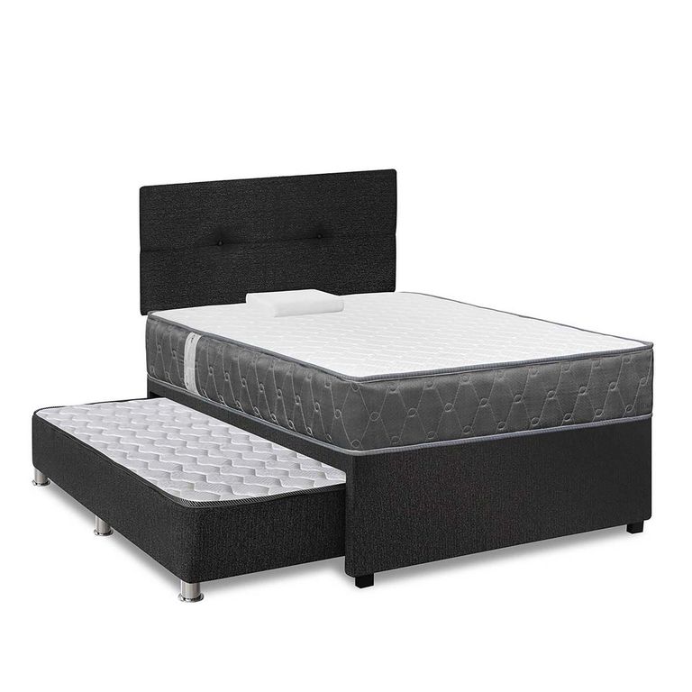 Cama Divan 1.5 Plazas Americana Acqua + Almohada