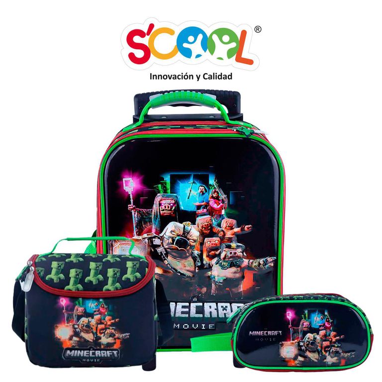 Maleta Set 3 Piezas Minecraft Multicolor