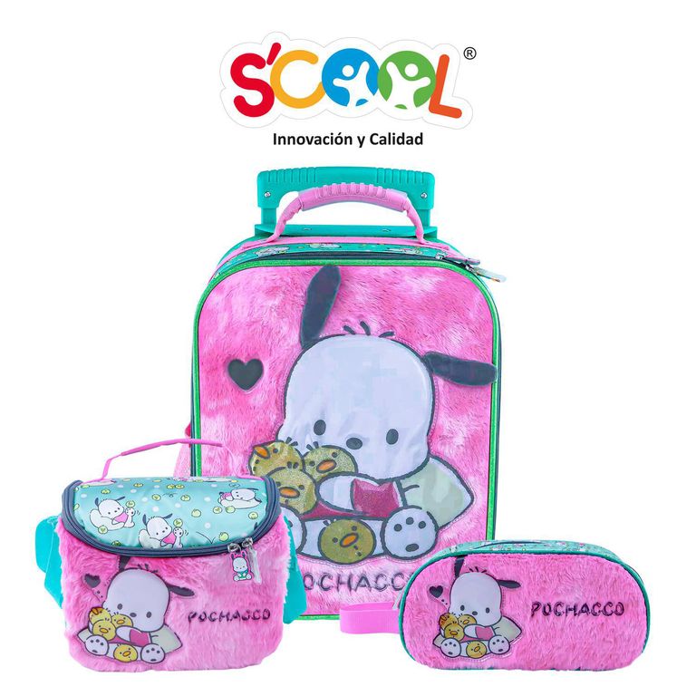 Maleta Set 3 Piezas My Pochacco Rosado