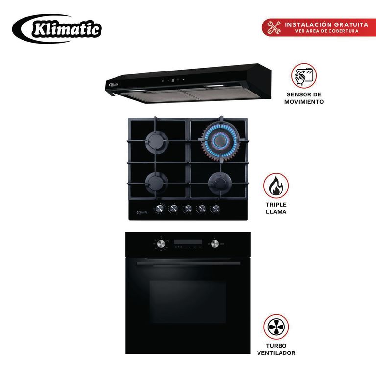 Combo de 3 Productos Trevi 60 Vento BKP y Bonn Black