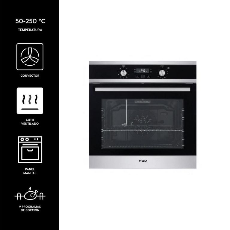 Horno FDV Twin Black de 70 Litros