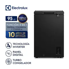 Electrolux - Congeladora Frío Directo 95 Litros Negro EFH10S2P5AB