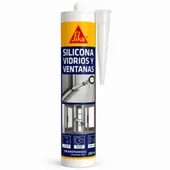 SIKA - Silicona Sika para Vidrios y Ventanas Uso Interior y Exterior Transparente x 280 ml