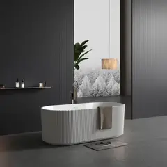Klipen - Tina Freestanding Harp Blanca Ovalada 170x80x60cm