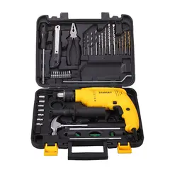 STANLEY - Taladro Percutor SDH600KA + Set de herramientas + Maleta de plastico