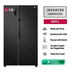 LG - Refrigeradora Side by Side No Frost 509 Litros GS51MPD