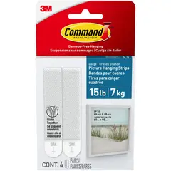 COMMAND - Tiras Command 3M para colgar cuadros 4 Unidades