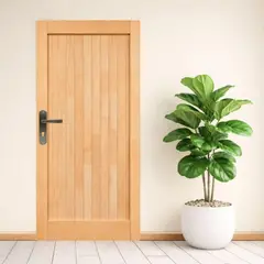 PAMA - Puerta de Madera Principal Pino Sólida Berlin