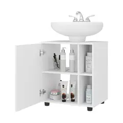 TUHOME - Mueble para lavamanos 1 puerta pascuale blanco 62,0x55,0x41,3 cm