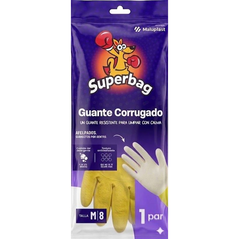 Guante Corrugado Superbag Talla M 8