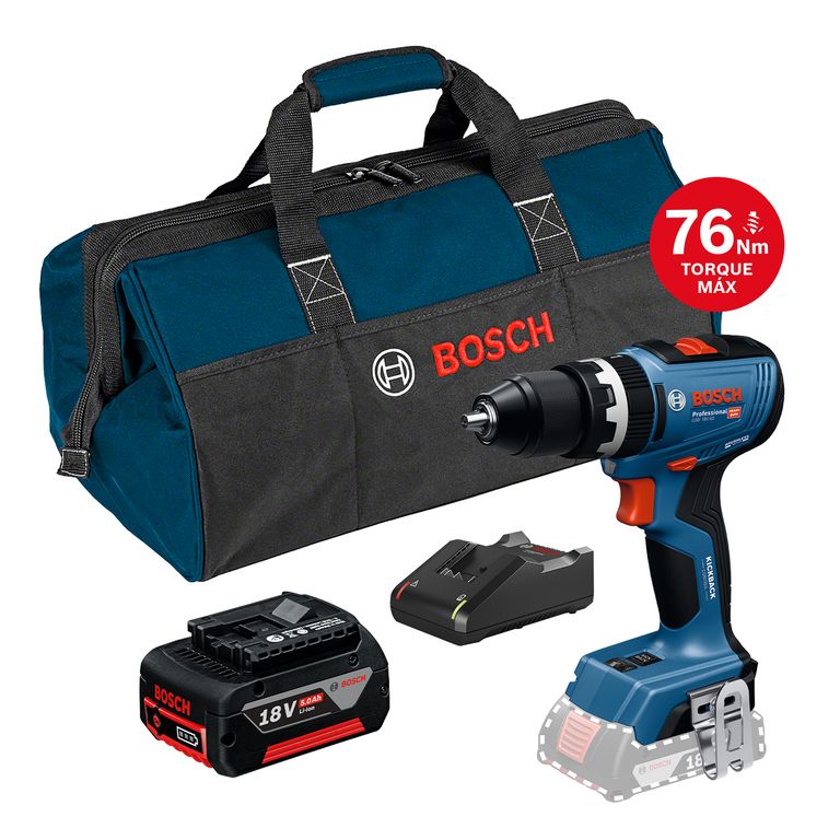 Taladro Percutor GSB 18V65 + Bateria 5A + Cargador + Bolso