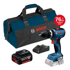 Bosch - Taladro Percutor GSB 18V65 + Bateria 5A + Cargador + Bolso