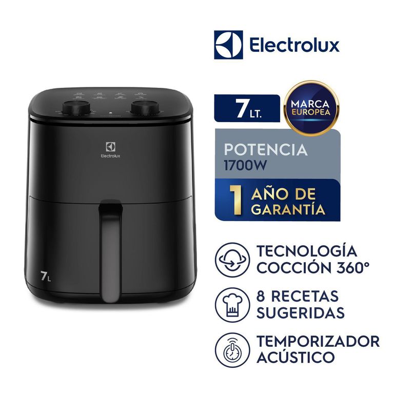 Freidora de aire 1700W Color Negro Electrolux