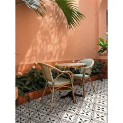 SAN LORENZO - Cerámica Rústica Casa blanca Azul Piso y muro 20 x 20 cm 1.34m2