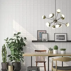 SAN LORENZO - Cerámica Decorada Beveled Blanco Muro 7.7 x 15 cm 0.93m2