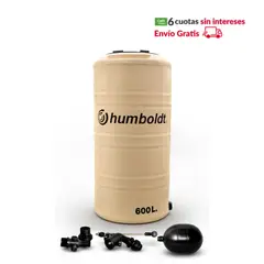 HUMBOLDT - Tanque de Agua Cilíndrico Vertical 600lt Arena Humboldt