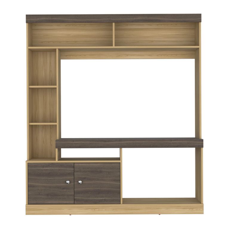 Estante para TV 65" 2 Puertas Dante Fresno y Milán 180,6 x 180,0 x 30,3 cm