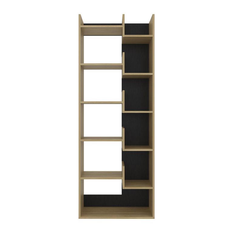 Biblioteca 6 Niveles Clover Fresno y Wengue 162 x 60,1 x 25,2 cm