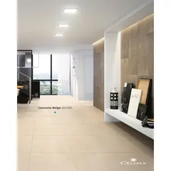 CELIMA - Gres Porcelánico Rectificado Piso y Muro Tipo Cementicio Cemento Beige 60x60 cm 1.44 m2