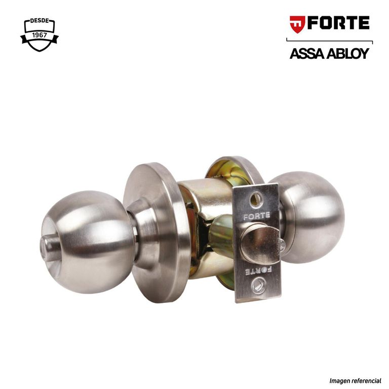 Cerradura de dormitorio Pomo Plateado