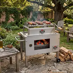 MEAT MASTER - Caja China Junior Full Inoxidable con Parrilla Levadiza
