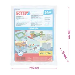 TESA - Plástico Protector Transparente 4m x 5m