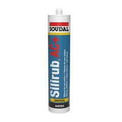 SOUDAL - Silicona Silirub AC Negro 280 ml