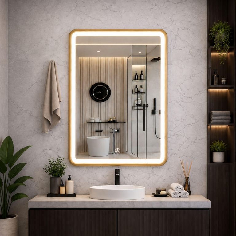 Espejo LED de Baño Rectangular Amsterdam 60x80cm.