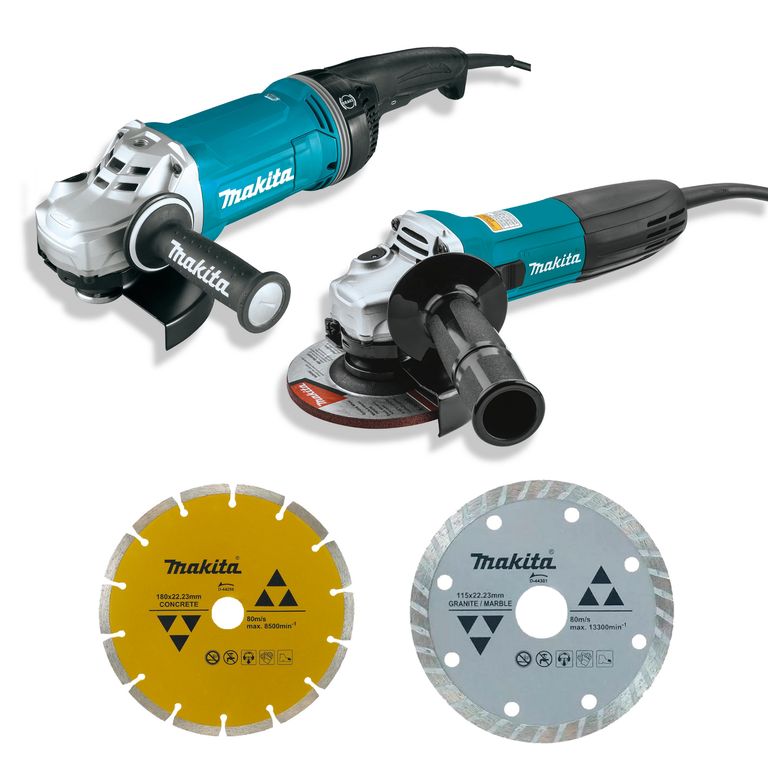 ESMERILES 180 Y 115MM/2 DISCOS