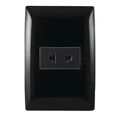 undefined - Tomacorriente universal simple negro