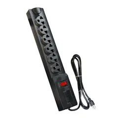 OPALUX - Supresor Universal 6 Tomas 2m Negro