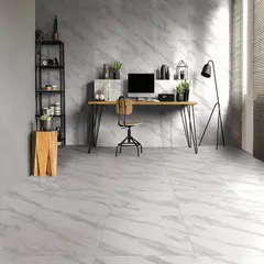 CELIMA - Gres Porcelánico Marmolado Calacatta Blanco 60x60 1.44 m2 - Calidad Comercial