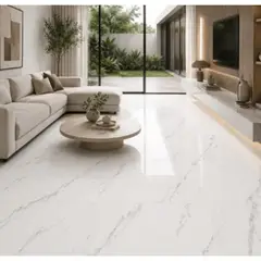 HOLZTEK - Gres Porcelánico Marmolado Blanco 60x60 1.44 m2