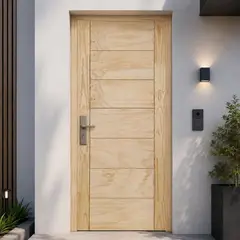 DIMFER - Puerta de Madera Principal Pino Amazónico Tarma Natural