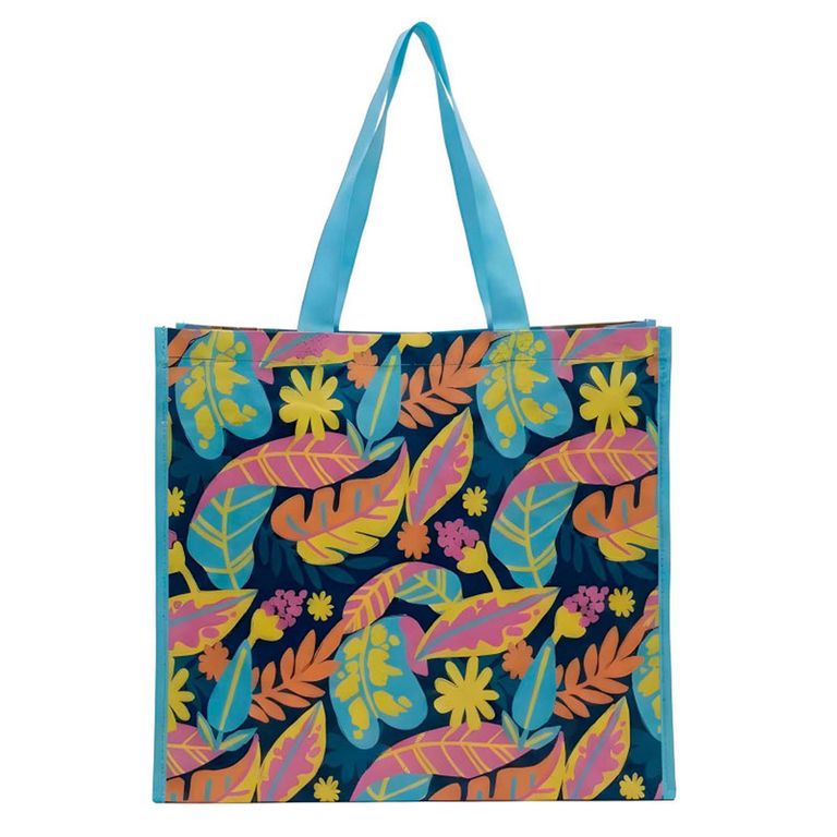 Bolsa Reutilizable Laminada Flores Azules