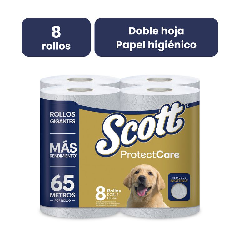 Papel Higiénico Doble hoja 8 Rollos 65m