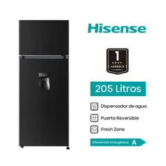 Hisense - Refrigeradora Top Freezer Frío Directo 205 Litros RT205N1ABA