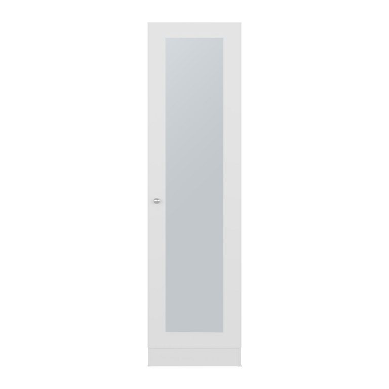Ropero 1 Puerta Con Espejo Praga Blanco 49,1x180,8x30,2cm