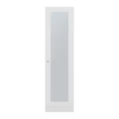 TUHOME - Ropero 1 Puerta Con Espejo Praga Blanco 49,1x180,8x30,2cm