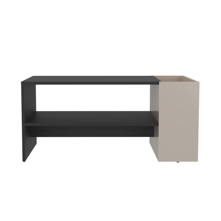 Mesa De Centro Adel Color Capri Y Wengue 90x42x45cm