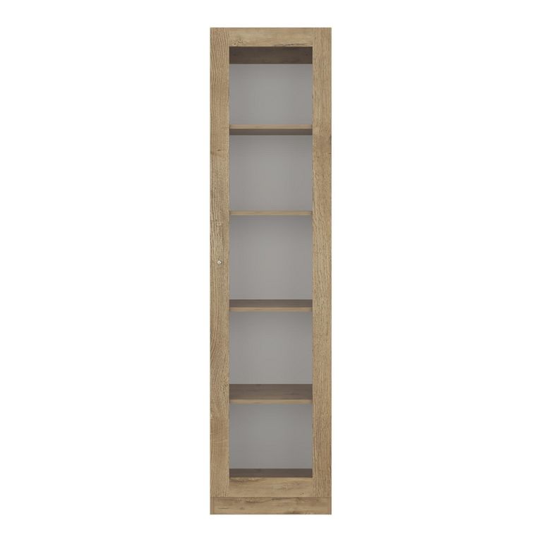 Vitrina Home 1 Puerta Color Macadamia Y Blanco 180,6x45,31,3cm