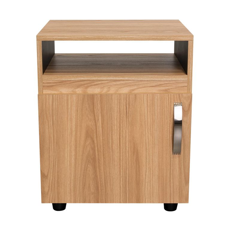 Velador 1 Puerta Barilo Color Fresno Y Wengue 55x45x40,3cm
